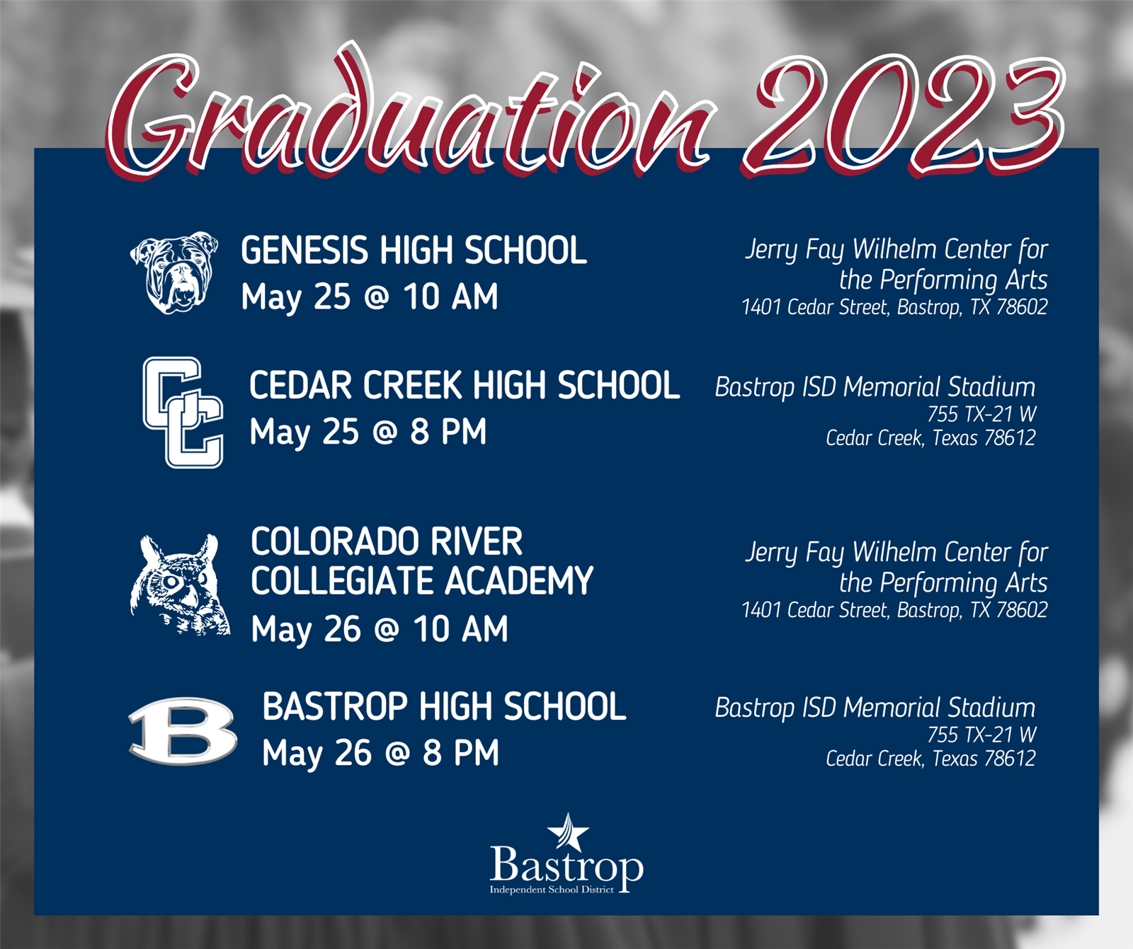 graduation dates